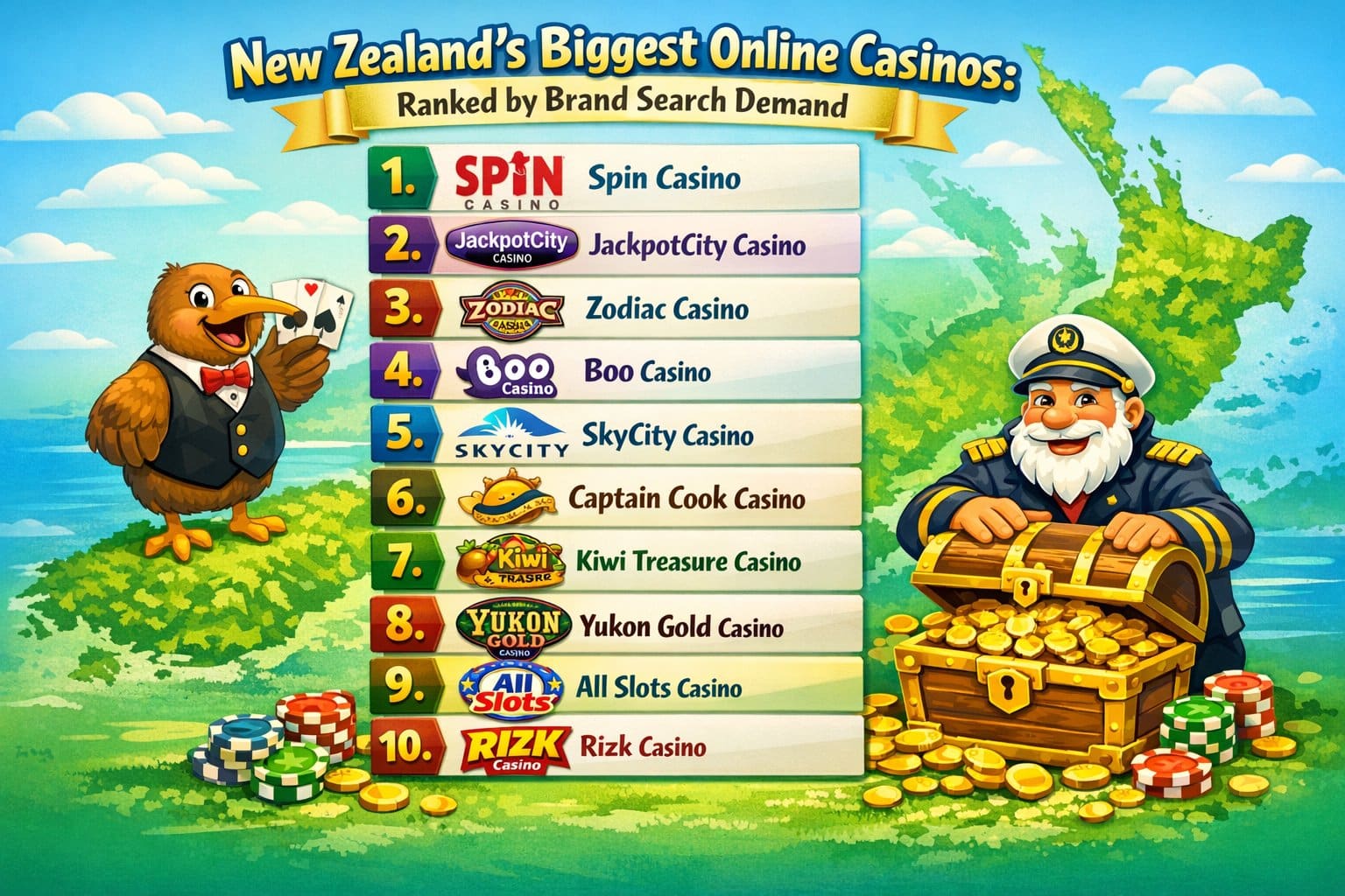 New Zealand's Biggest Online Casinos